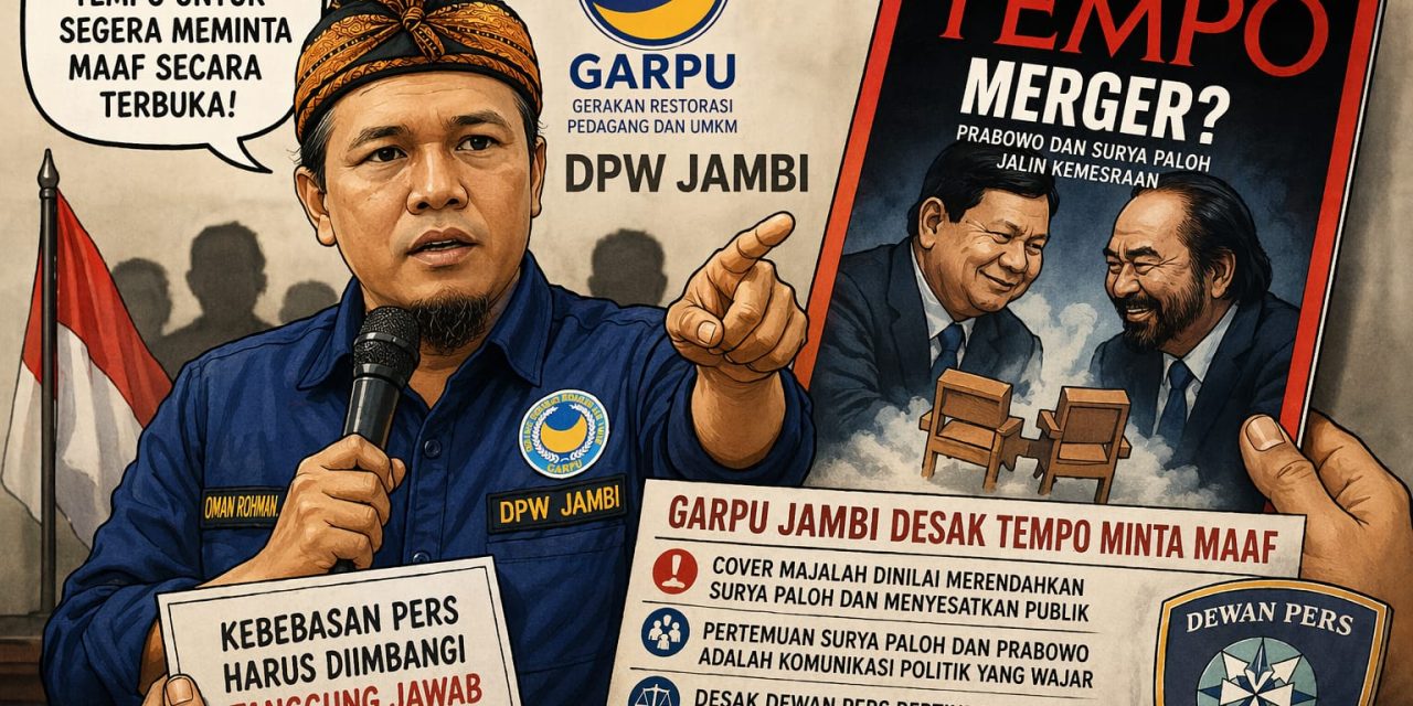 GARPU Jambi Desak Tempo Minta Maaf Atas Cover Surya Paloh