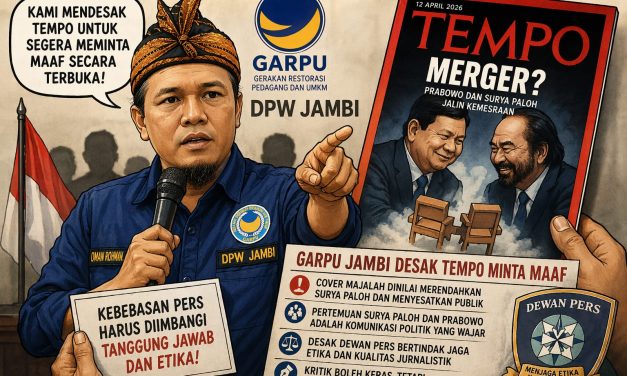GARPU Jambi Desak Tempo Minta Maaf Atas Cover Surya Paloh