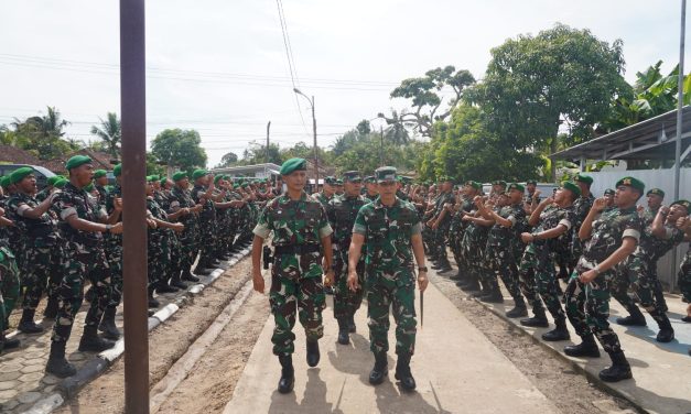 Pangdam II Sriwijaya Tinjau Yonif TP 949 DR Tekankan Disiplin Dan Kemandirian Pangan