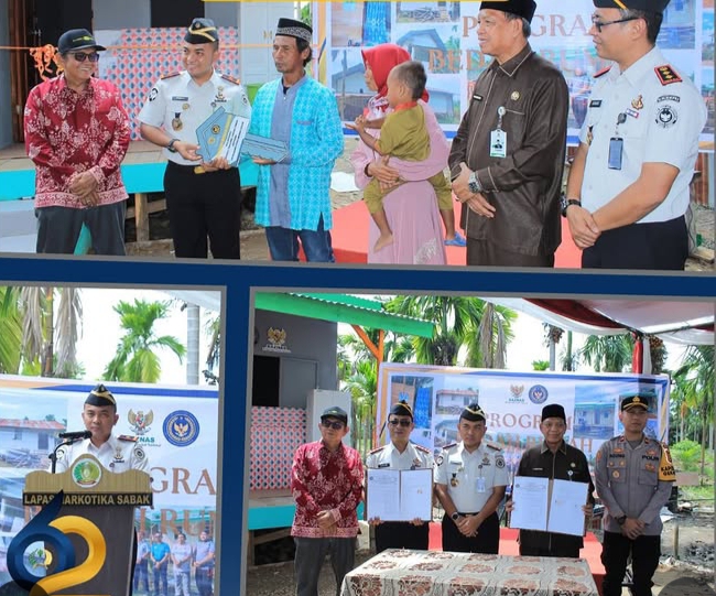 Kakanwil Ditjenpas Jambi Hadiri Serah Terima Bedah Rumah, Sinergi BAZNAS Dan Lapas Wujudkan Kepedulian Sosial