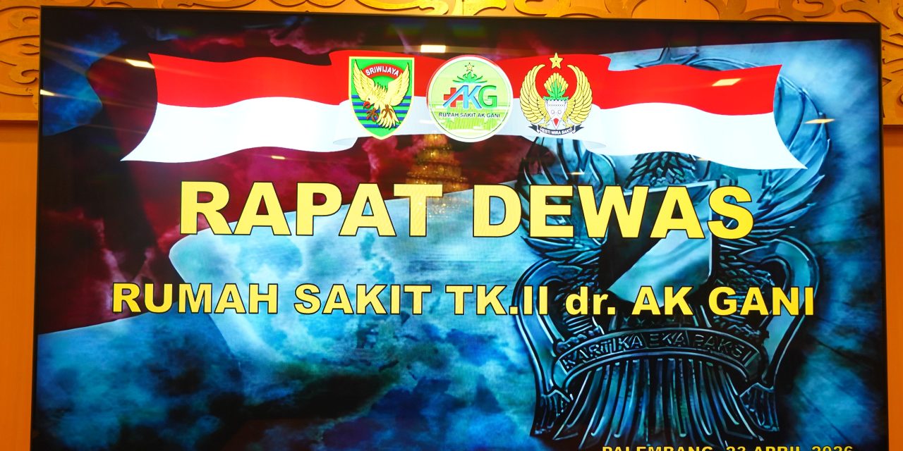 Pangdam II Sriwijaya Pimpin Rapat Dewas BLU Rumkit AK Gani, Dorong Layanan Kesehatan Lebih Optimal