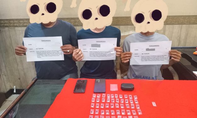 Satresnarkoba Polresta Jambi Tangkap Tiga Pelaku, 56 Paket Sabu Diamankan