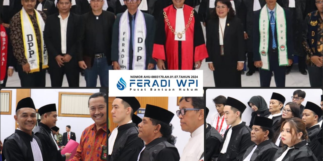 Erwin Maulana Dan Mikael Kaka Resmi Disumpah, FERADI WPI Tegaskan Komitmen Integritas Profesi Advokat
