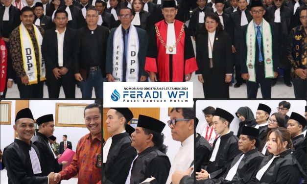 Erwin Maulana Dan Mikael Kaka Resmi Disumpah, FERADI WPI Tegaskan Komitmen Integritas Profesi Advokat