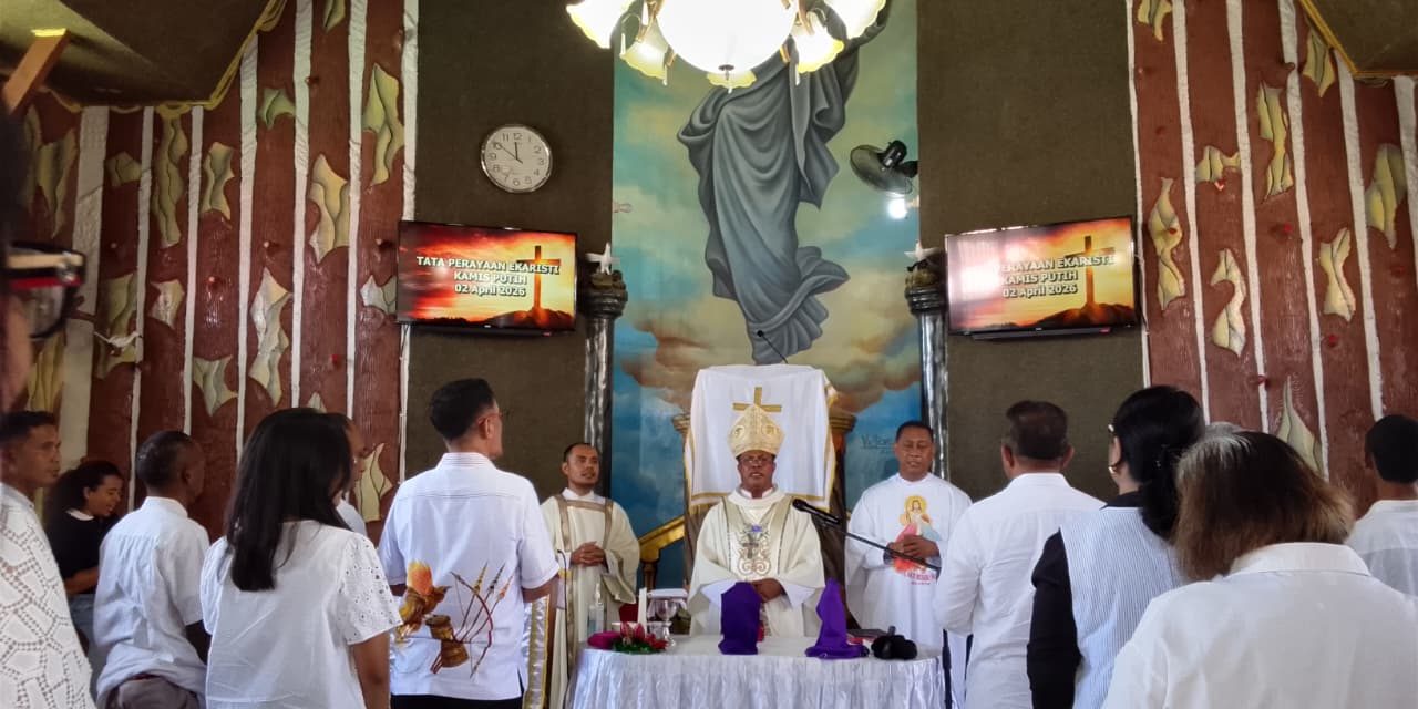 Ibadah Ekaristi Kamis Putih Jadi Ruang Refleksi Dan Penguatan Iman Warga Binaan Rutan Ambon