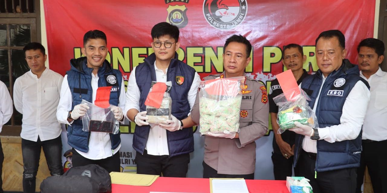 Polresta Jambi Bongkar Jaringan Narkotika, Dua Kilogram Sabu Dan Ribuan Ekstasi Diamankan