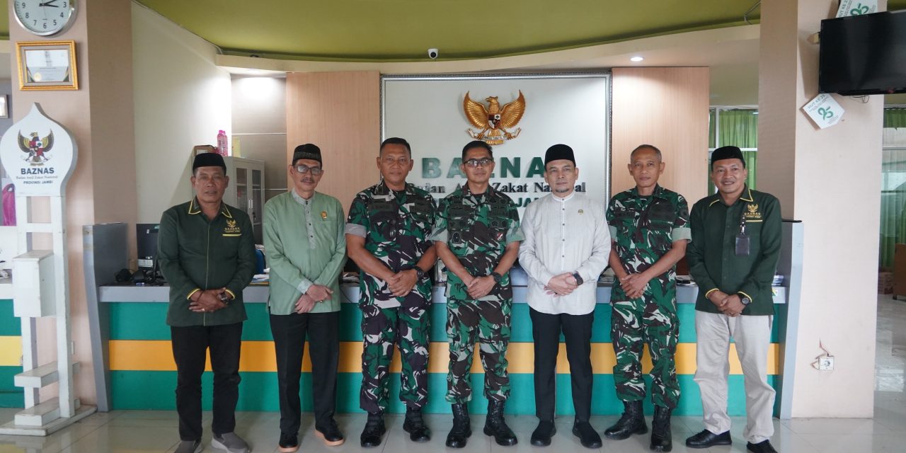 Danrem 042/Gapu Kunjungi BAZNAS Provinsi Jambi, Perkuat Sinergi Sosial dan Kemanusiaan