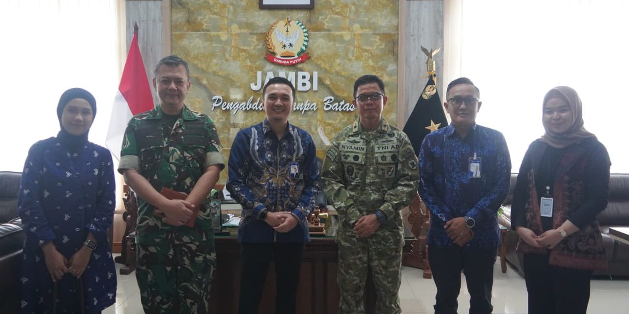 Bangun Sinergi Strategis, Danrem 042/Gapu Terima Audiensi Pimpinan BRI Cabang Jambi