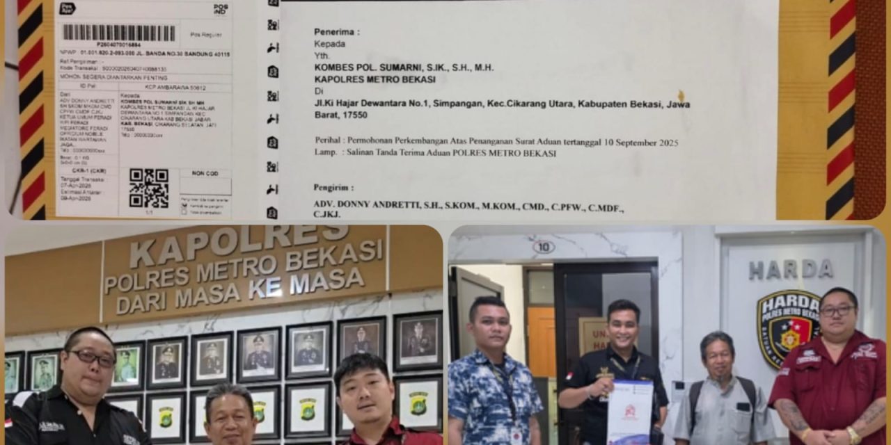 Surat Tak Direspon, Pelapor Soroti Lambannya Penanganan Kasus Di Polres Metro Bekasi Kabupaten