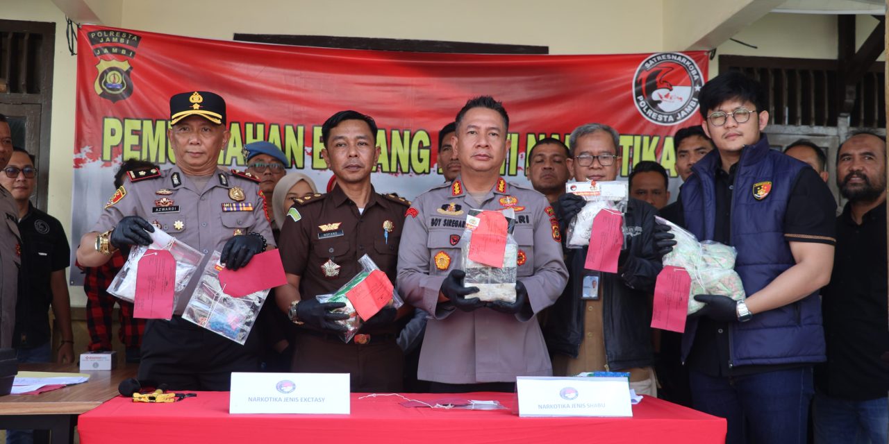 Polresta Jambi Musnahkan Barang Bukti Narkoba 2026, 35 Ribu Jiwa Berhasil Diselamatkan