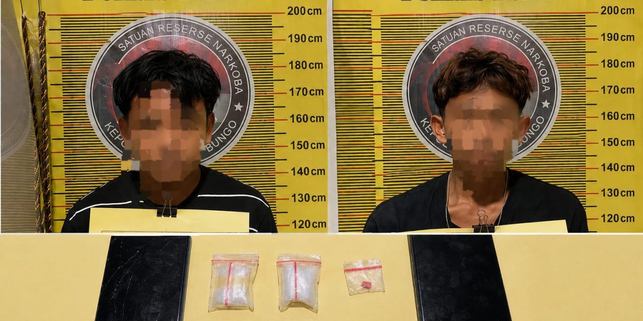 Satresnarkoba Polres Bungo Ringkus Dua Terduga Pelaku Narkotika Di Tanah Sepenggal