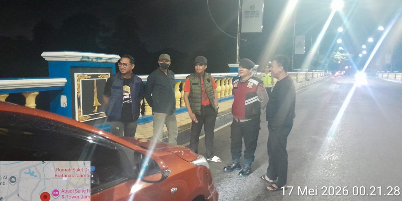 Polsek Pasar Jambi Gelar Razia Malam, Jembatan Makalam Dan RTH Putri Pinang Masak Kembali Aman