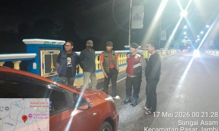 Polsek Pasar Jambi Gelar Razia Malam, Jembatan Makalam Dan RTH Putri Pinang Masak Kembali Aman