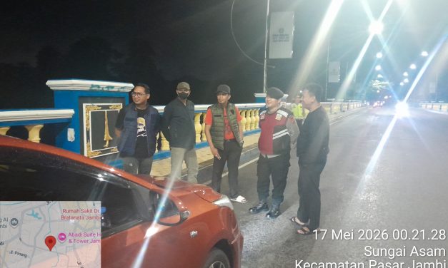 Polsek Pasar Jambi Gelar Razia Malam, Jembatan Makalam Dan RTH Putri Pinang Masak Kembali Aman