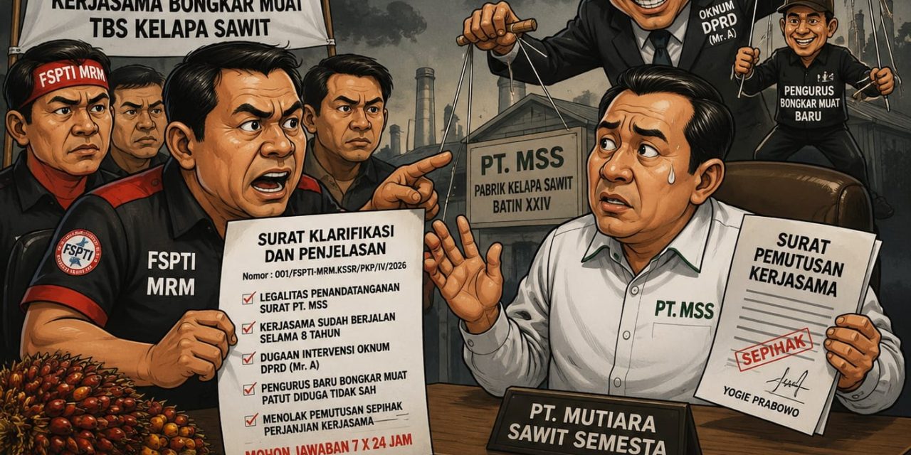 FSPTI MRM “Menggugat” PT MSS, Dugaan Intervensi Oknum DPRD Warnai Konflik Bongkar Muat Sawit