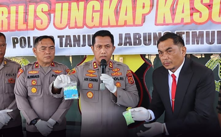 Polres Tanjab Timur Bongkar Peredaran Ekstasi Dan Sabu Di Kecamatan Sadu, Tiga Tersangka Diamankan