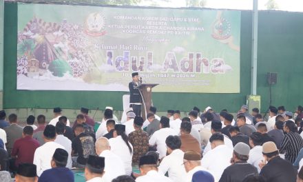 Korem 042/Gapu Gelar Sholat Idul Adha, Perkuat Nilai Pengabdian Dan Kebersamaan