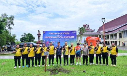 Polda Jambi Tanam Pohon Dalam Road To Presisi Merdeka Run 2026, Wujud Nyata Kepedulian Lingkungan