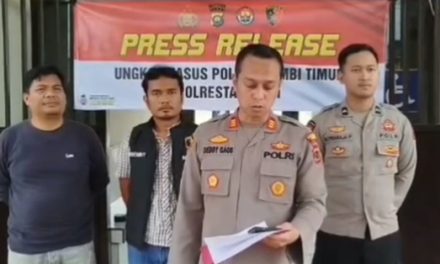 Anak Durhaka Tega Habisi Ibu Kandung Dengan Pompa Air, Pelaku Ditangkap Polsek Jambi Timur