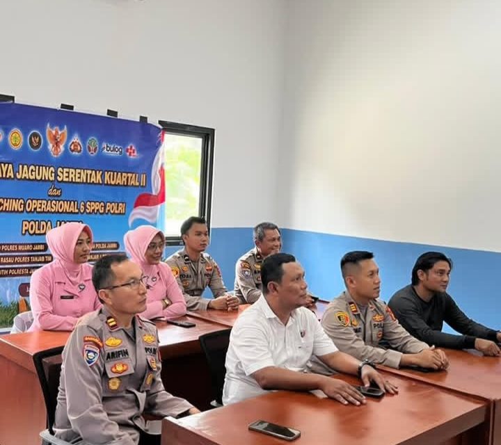 Polsek Mestong Ikuti Panen Raya Jagung Nasional, Dukung Program Ketahanan Pangan