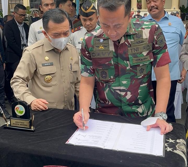 Kasrem 042/Gapu Hadiri Pemusnahan Barang Bukti Narkoba, Perkuat Sinergi Perang Melawan Narkotika