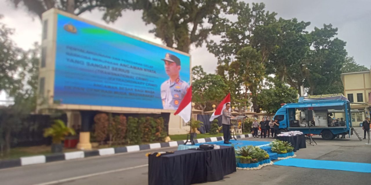 Kapolda Jambi Pimpin Pemusnahan Barang Bukti Narkoba, Tegaskan Perang Melawan Peredaran Gelap