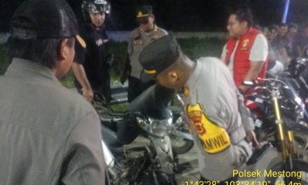KRYD Polsek Mestong Berlangsung Hingga Dini Hari, Situasi Kamtibmas Tetap Kondusif