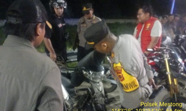 KRYD Polsek Mestong Berlangsung Hingga Dini Hari, Situasi Kamtibmas Tetap Kondusif