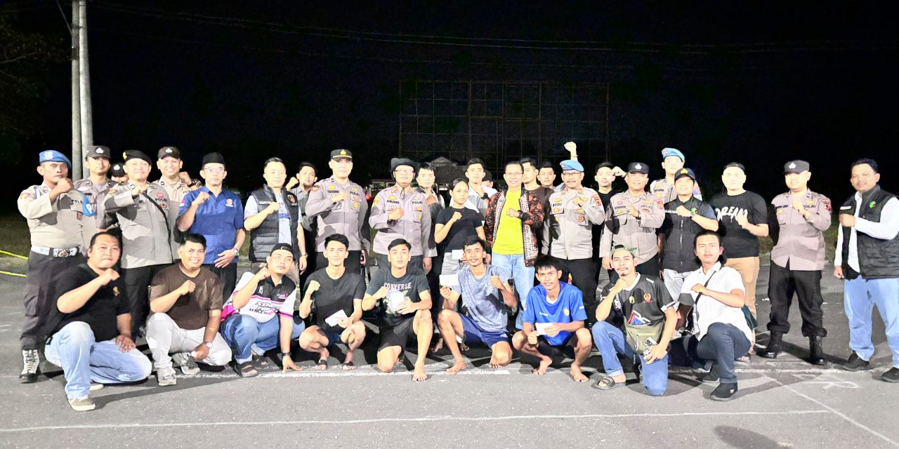 Cegah Balap Liar, Polsek Sekernan Gelar Lomba Balap Lari Tengah Malam Di Muaro Jambi