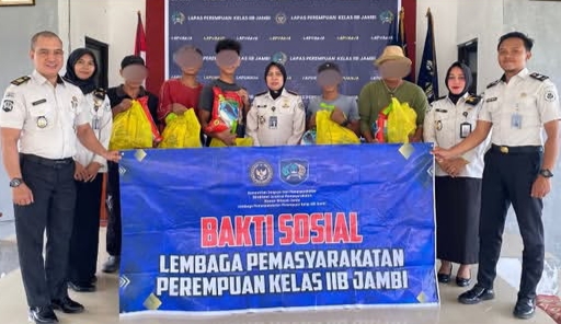 Lapas Perempuan Jambi Salurkan Bantuan Sosial, Perkuat Kepedulian Dan Kebersamaan Dengan Masyarakat