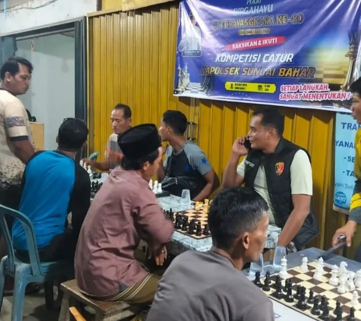 Sambut Hari Bhayangkara Ke-80, Polsek Sungai Bahar Gelar Turnamen Catur Untuk Masyarakat