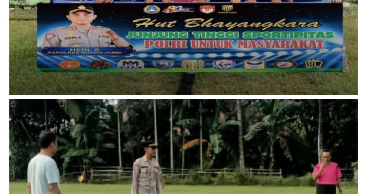 Sambut Hari Bhayangkara Ke-80, Kapolsek Kumpeh Ilir Buka Turnamen Sepak Bola Di Desa Pudak