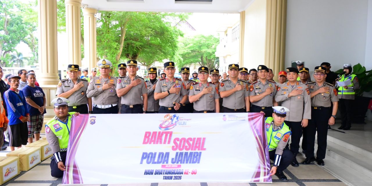 Polda Jambi Salurkan 1.000 Paket Sembako, Hari Bhayangkara Jadi Momentum Menguatkan Kepedulian
