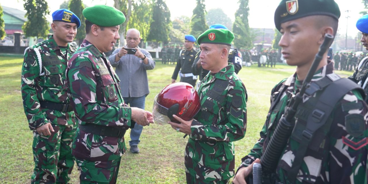 Upacara di Makorem 042/Gapu Diwarnai Aksi Peduli Keselamatan Berkendara