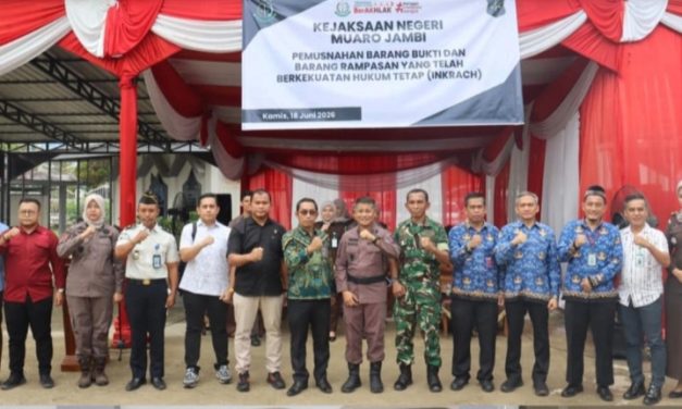 Lapas Perempuan Kelas IIB Jambi Hadiri Pemusnahan Barang Bukti Kejari Muaro Jambi