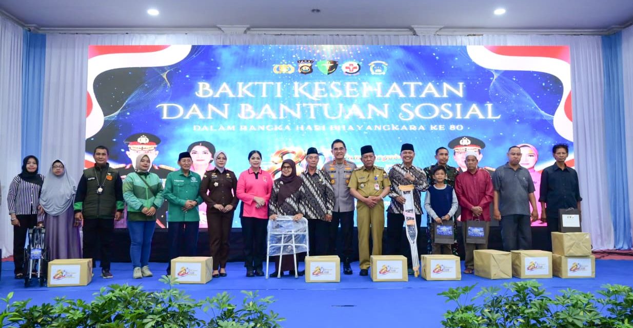 Dalam Rangka Hari Bhayangkara Ke-80, Polda Jambi Gelar Bakti Kesehatan Dan Bakti Sosial Untuk Masyarakat