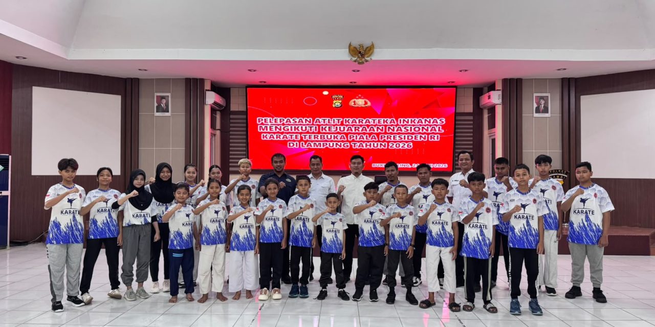 Polres Muaro Jambi Lepas Atlet Karate INKANAS Menuju Kejuaraan Nasional Piala Presiden RI 2026 Di Lampung