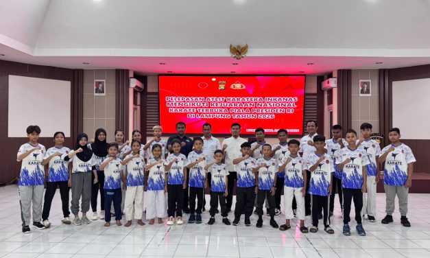 Polres Muaro Jambi Lepas Atlet Karate INKANAS Menuju Kejuaraan Nasional Piala Presiden RI 2026 Di Lampung