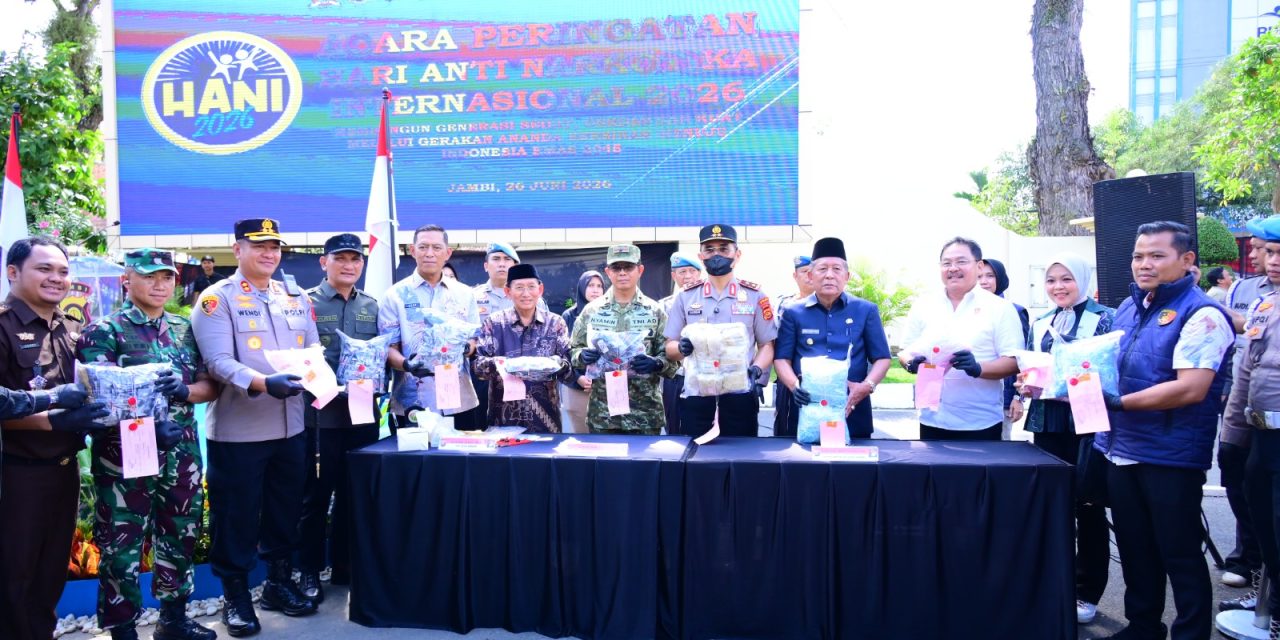 Polda Jambi Musnahkan Barang Bukti Narkoba, Perkuat Sinergi Berantas Peredaran Gelap Narkotika