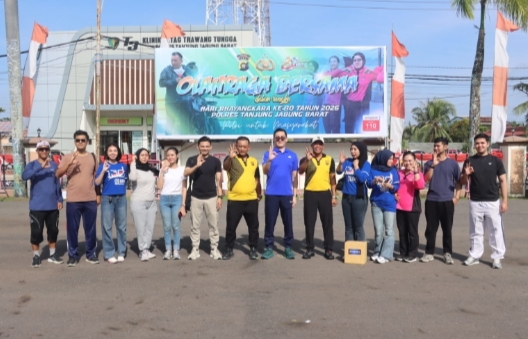 Polres Tanjung Jabung Barat Gelar Olahraga Bersama, Perkuat Sinergi Peringati Hari Bhayangkara Ke-80