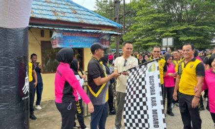 Polres Muaro Jambi Semarakkan HUT Bhayangkara Ke-80 Lewat Olahraga Bersama di KCBN Muaro Jambi