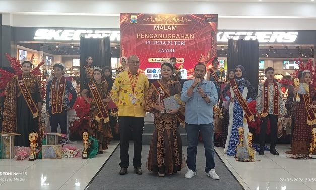 Afia Meilin Putri Islamy Borong Empat Penghargaan, Resmi Dinobatkan Sebagai Puteri Jambi 2026