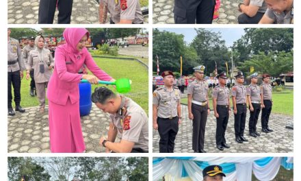Kapolres Muaro Jambi Pimpin Korps Raport Kenaikan Pangkat 35 Personel Periode 1 Juli 2026