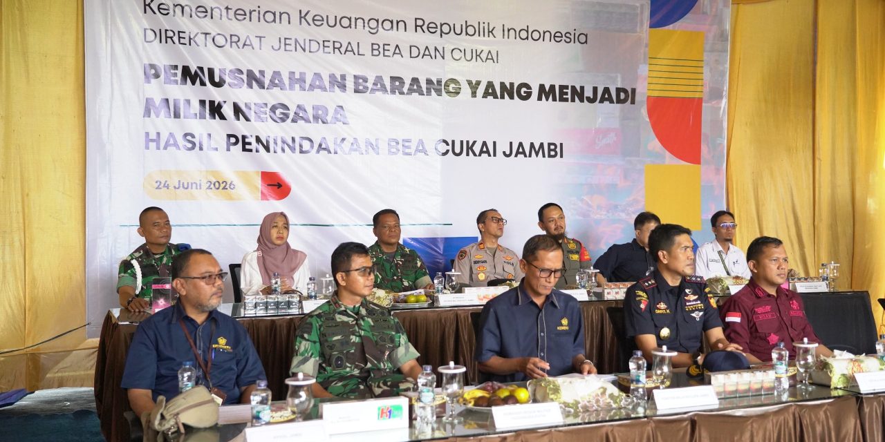 Danrem 042/Gapu Hadiri Pemusnahan Barang Milik Negara Hasil Penindakan Kepabeanan dan Cukai
