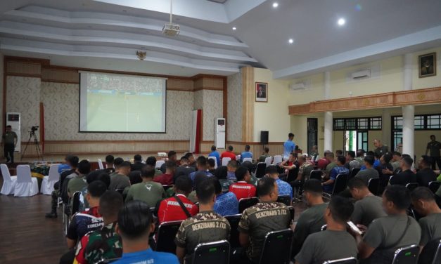 Korem 042/Gapu Gelar Nobar “Bola Gembira” Piala Dunia 2026, TNI dan Masyarakat Larut dalam Kebersamaan