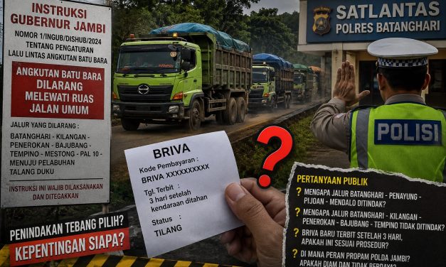 BRIVA Terbit Setelah Tiga Hari, Publik Pertanyakan Pengawasan Propam Polda Jambi Dan Konsistensi Penindakan Angkutan Batu Bara Di Batanghari