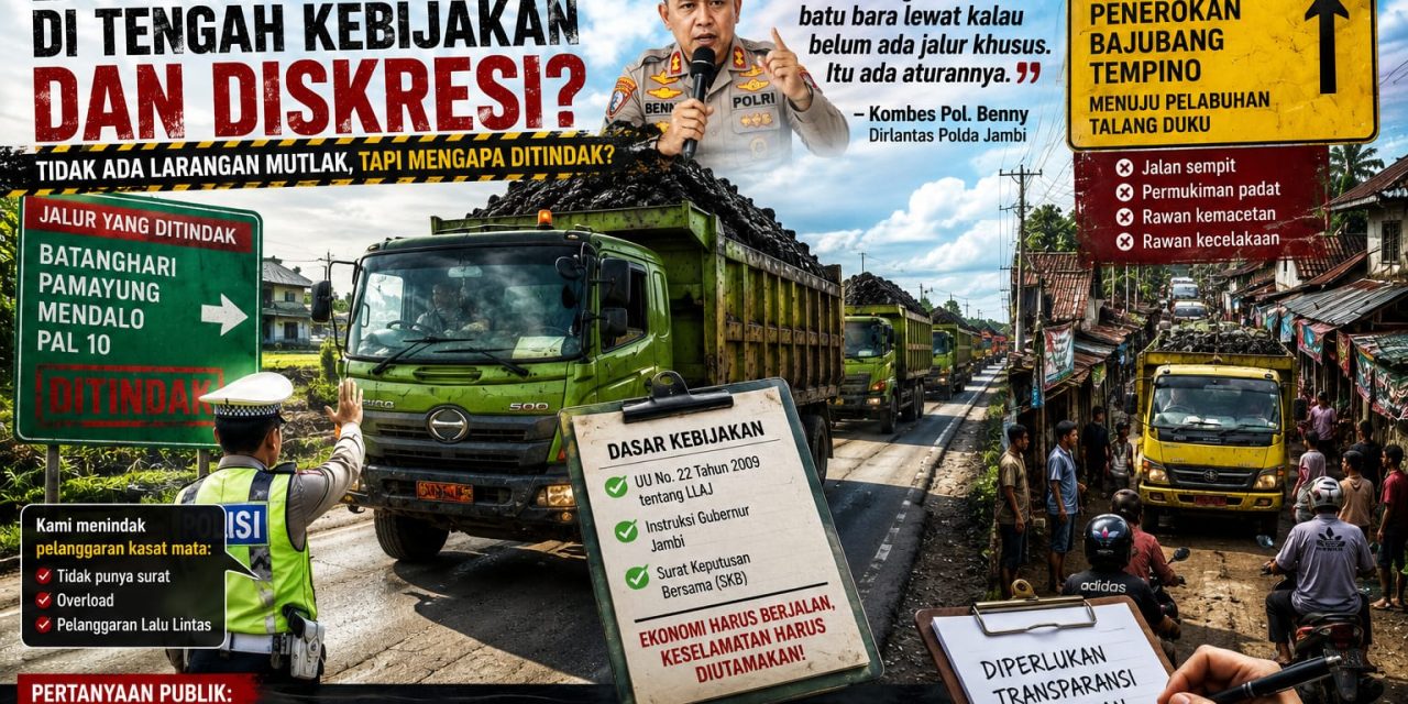 Dirlantas Polda Jambi Kepolisian Fokus Tegakkan Aturan Lalu Lintas, Bukan Larangan Operasional Angkutan Batu Bara