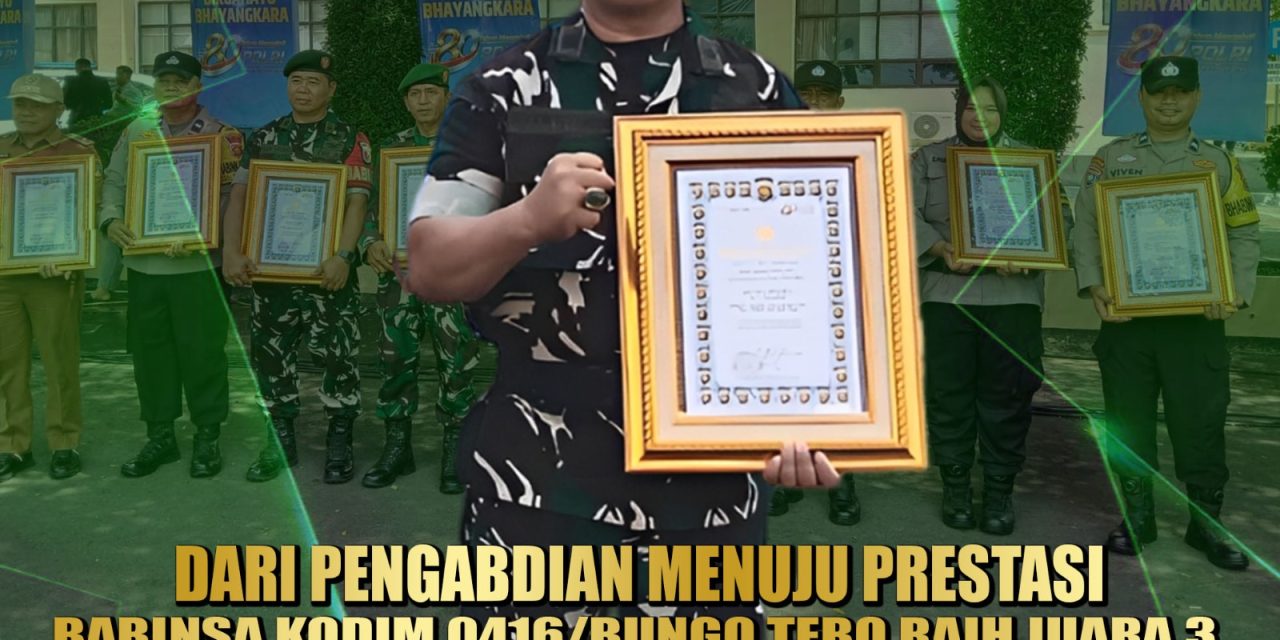 Babinsa Kodim 0416/Bungo Tebo Ukir Prestasi, Raih Juara 3 Lomba Sinergitas 3 Pilar Tingkat Polda Jambi