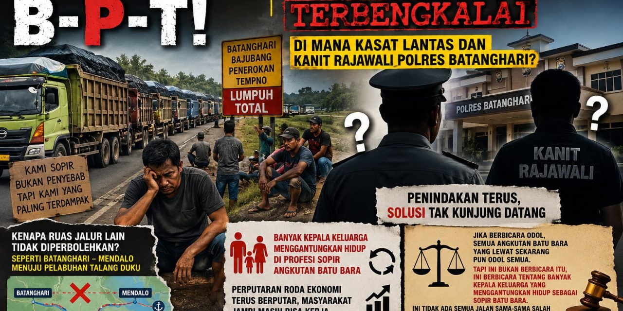 Lumpuh Total Jalur B-P-T, Ribuan Sopir Batu Bara Terdampak, Publik Pertanyakan Solusi Pengaturan Lalu Lintas