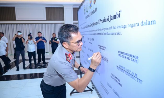 Polda Jambi Perkuat Sinergi Lintas Sektoral, Deklarasikan Strategi Bersama Berantas Geng Motor